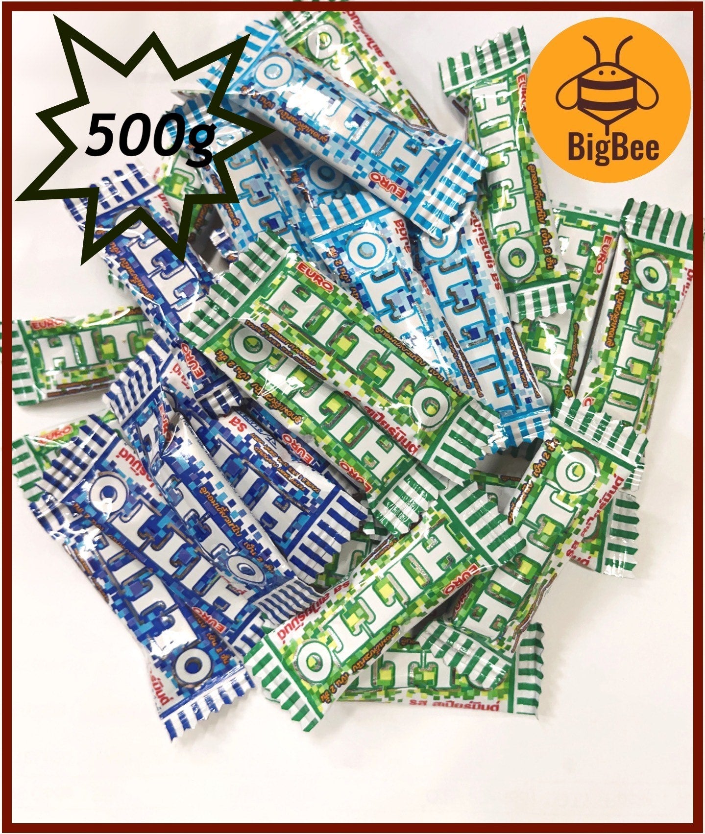 Hitto Mint Candy - 200g /500g Hitto Mint Chewy Candy Mix of 3 Flavours Eucalyptus, Peppermint, Spearmint