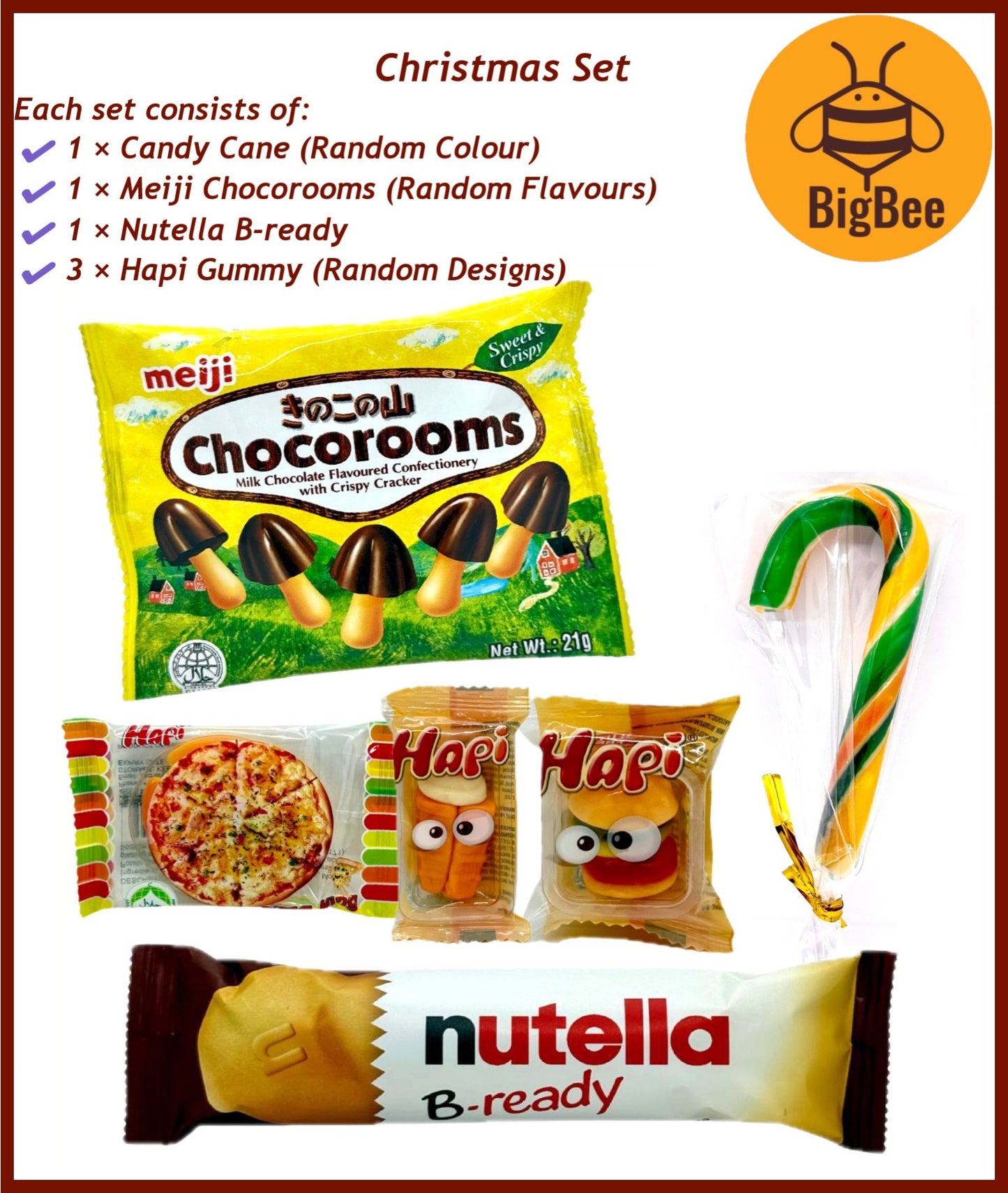 Snack Gift Pack - Tea Butter Cookies Chocolate Candy Gummy Gift Set Door Gift Festive Gift Pack Xmas Corporate Event