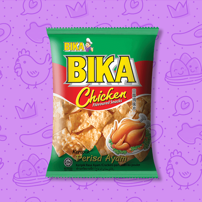 Bika Crackers - 60g/pack Chicken Snacks / Chicken Crackers / Vegetable / Honey Crab / Seafood / Cuttlefish / Honey Prawn