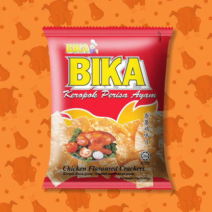 Bika Crackers - 60g/pack Chicken Snacks / Chicken Crackers / Vegetable / Honey Crab / Seafood / Cuttlefish / Honey Prawn