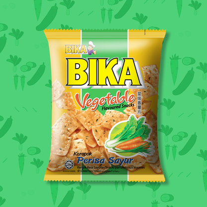 Bika Crackers - 60g/pack Chicken Snacks / Chicken Crackers / Vegetable / Honey Crab / Seafood / Cuttlefish / Honey Prawn