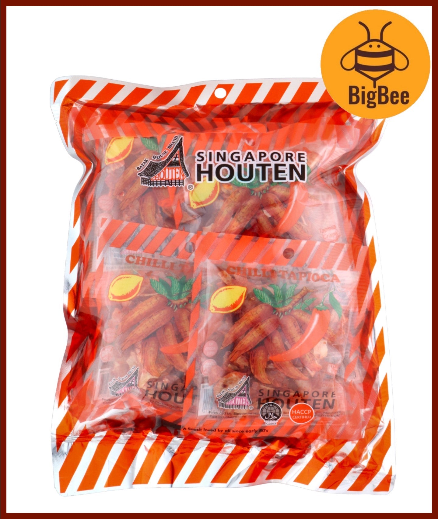 Houten Chilli Tapioca Chips - 35g x 4pkt / 100g x 2pkt / Value pack (35gx8) (halal)