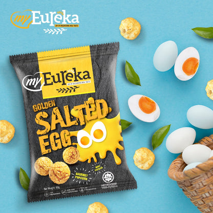 myEureka Gourmet Popcorn - 80g/pack Classic Caramel / Savoury Cheese / Creamy Sour Cream & Onion / Golden Salted Egg