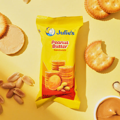 Julie's Sandwich Waffles Crackers Oat 25 Biscuit Series - Butter Crackers / Peanut Butter / Cheese / Lemon / Dark Choco