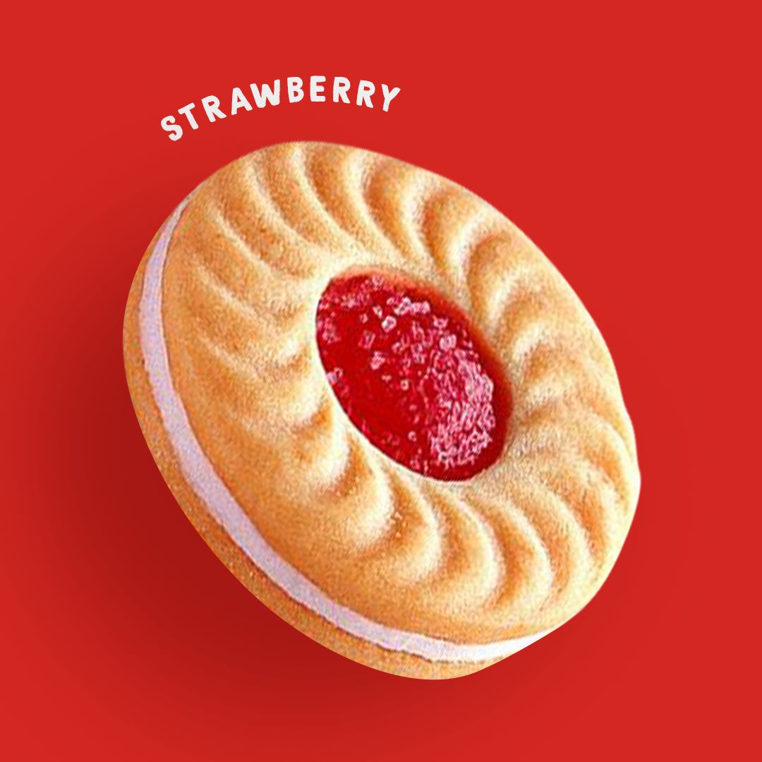 Dewberry Sandwich Cookies - 324g (27gx12packs) With Blueberry / Strawberry / Melon Flavored Jam Dewberry Biscuit Box