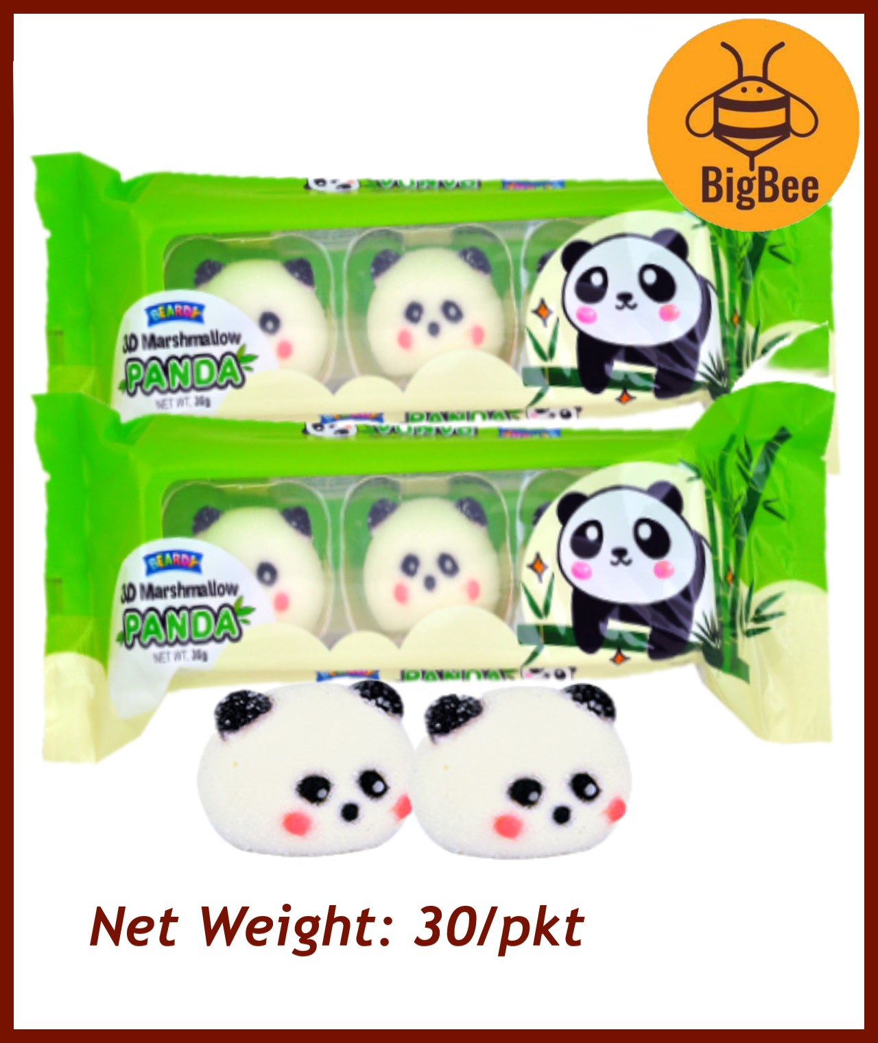 Beardy 3D Marshmallow - 30g/pkt  Duckling / Panda