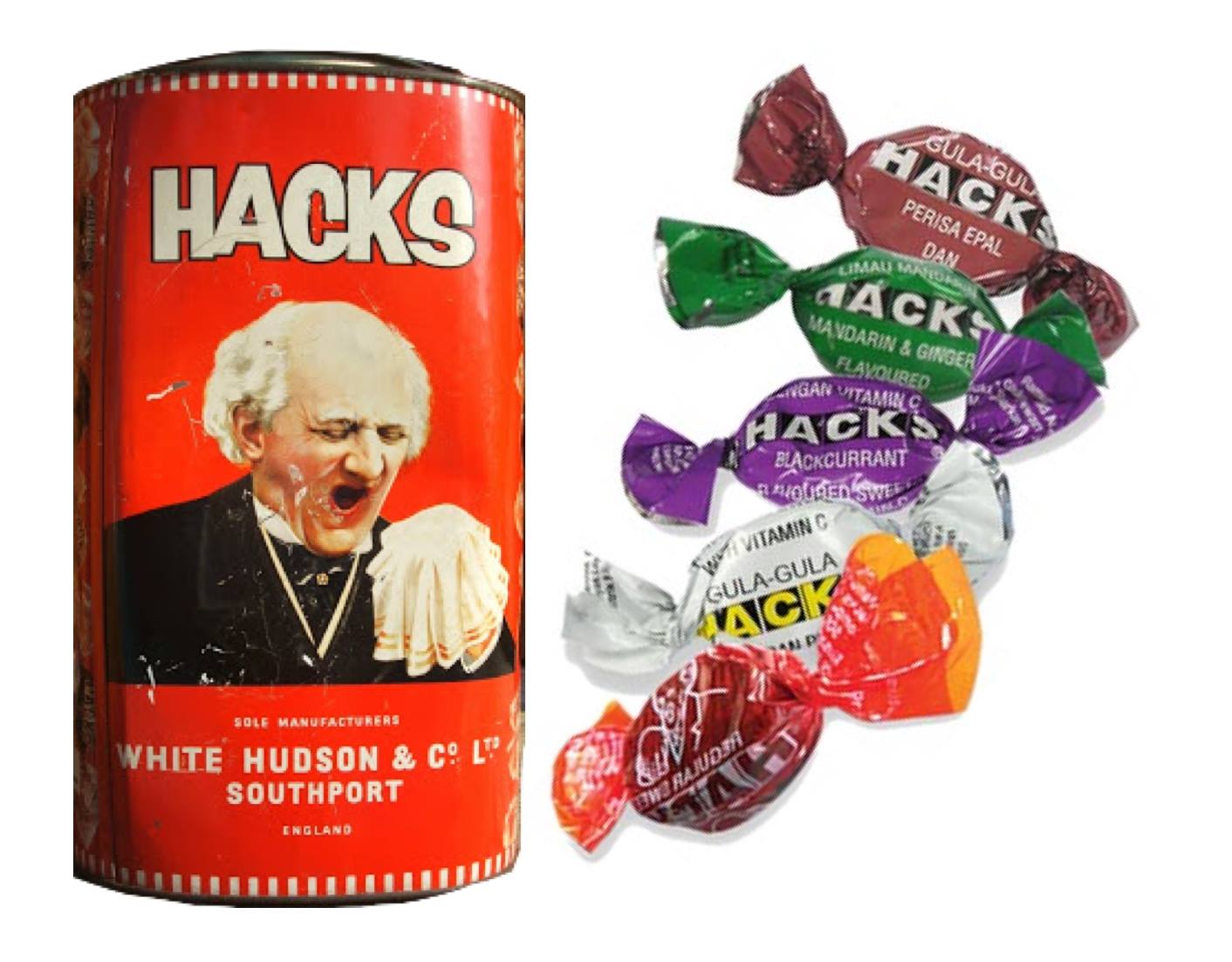 Hacks Candy - 1.8kg/pkt Classic Regular / Honey Lemon / Blackcurrant / Mandarin Ginger / Clove Apple / Halia Limau