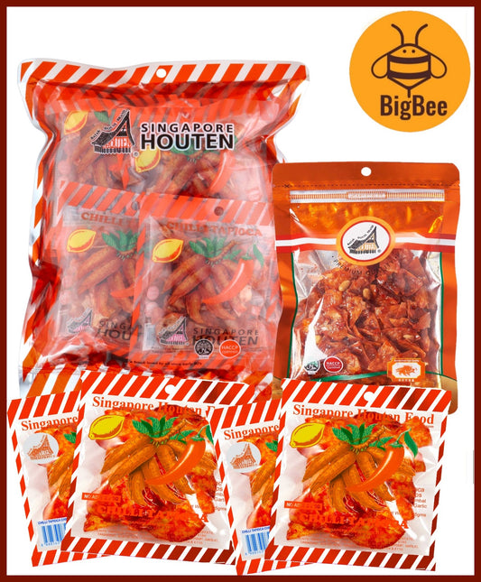 Houten Chilli Tapioca Chips - 35g x 4pkt / 100g x 2pkt / Value pack (35gx8) (halal)