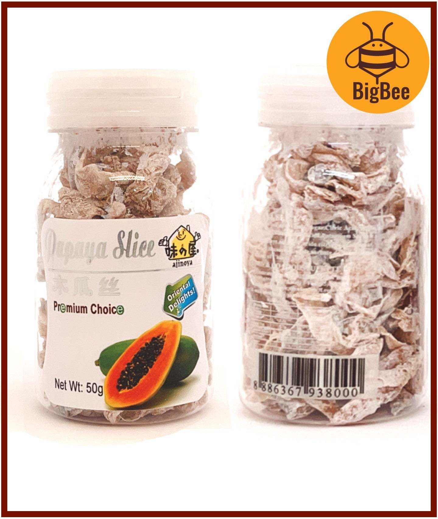 Ajinoya Preserved Fruit-Citron Fruits(60g) / Pakson Fruits(80g) / Papaya Slice(50g) / Kumquat Dice(80g) 佛手香櫞/八仙果/木瓜丝/盐金枣