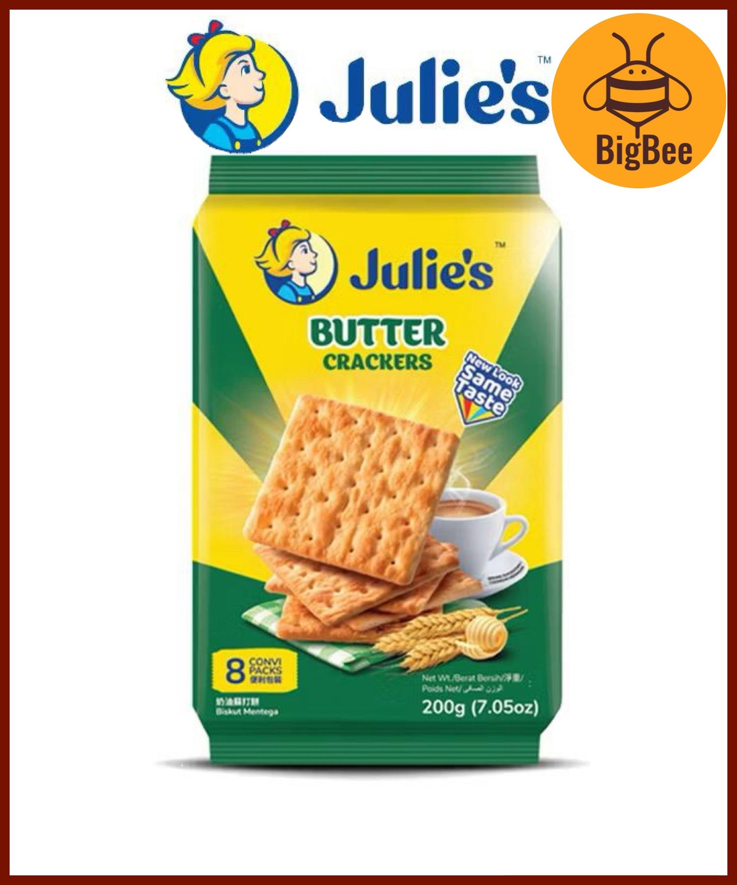 Julie's Sandwich Waffles Crackers Oat 25 Biscuit Series - Butter Crackers / Peanut Butter / Cheese / Lemon / Dark Choco