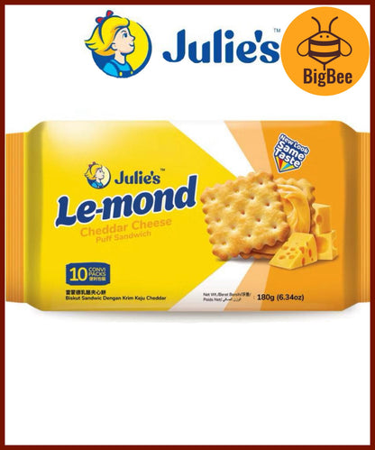 Julie's Sandwich Waffles Crackers Oat 25 Biscuit Series - Butter Crackers / Peanut Butter / Cheese / Lemon / Dark Choco