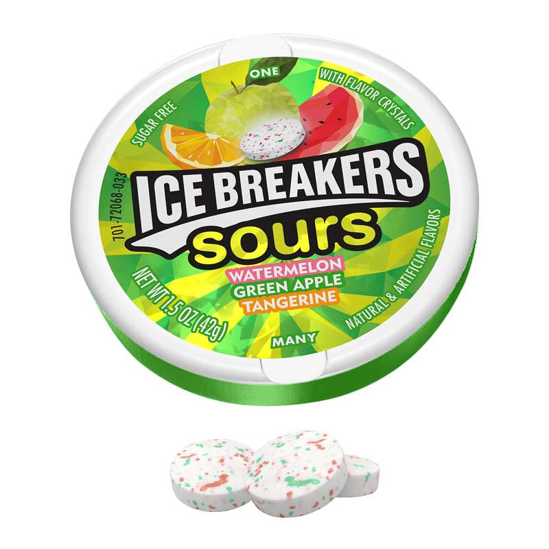 Ice Breakers Mints Candy - 36g / 42g Sugar Free with Flavor Crystals / Duo Cooling Crystals Sours Fruits Sours Berry