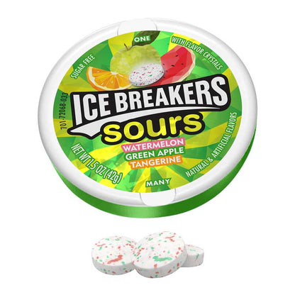 Ice Breakers Mints Candy - 36g / 42g Sugar Free with Flavor Crystals / Duo Cooling Crystals Sours Fruits Sours Berry