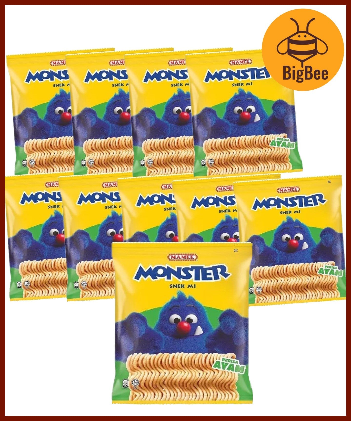 [Bundle 10pkts] Mini Corntoz / Mamee Monster Noodles / Mini Double Decker Chili Cheez Hotz Spicy BBQ Chicken Prawn Chees