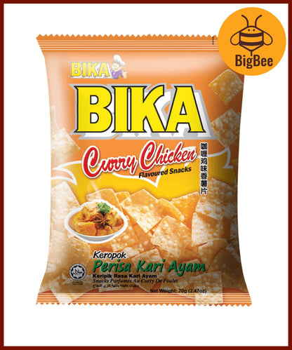 Bika Crackers - 60g/pack Chicken Snacks / Chicken Crackers / Vegetable / Honey Crab / Seafood / Cuttlefish / Honey Prawn