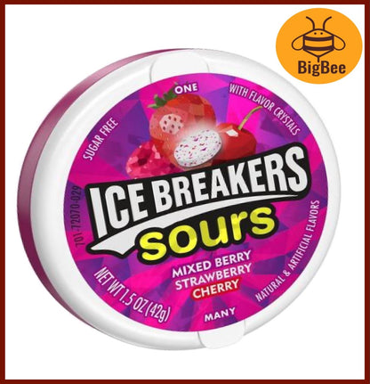 Ice Breakers Mints Candy - 36g / 42g Sugar Free with Flavor Crystals / Duo Cooling Crystals Sours Fruits Sours Berry