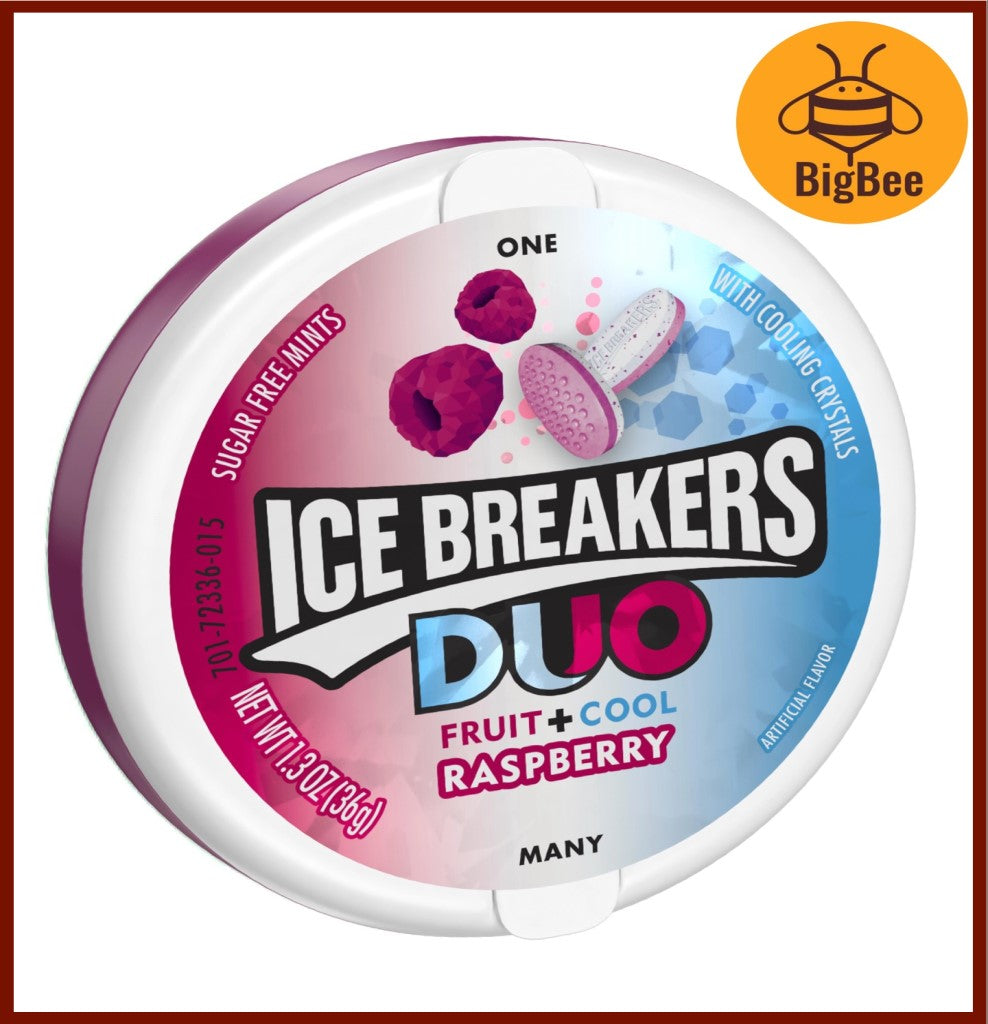 Ice Breakers Mints Candy - 36g / 42g Sugar Free with Flavor Crystals / Duo Cooling Crystals Sours Fruits Sours Berry