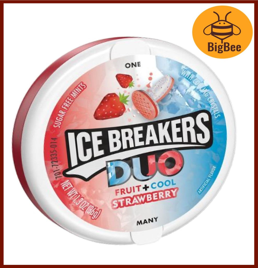 Ice Breakers Mints Candy - 36g / 42g Sugar Free with Flavor Crystals / Duo Cooling Crystals Sours Fruits Sours Berry