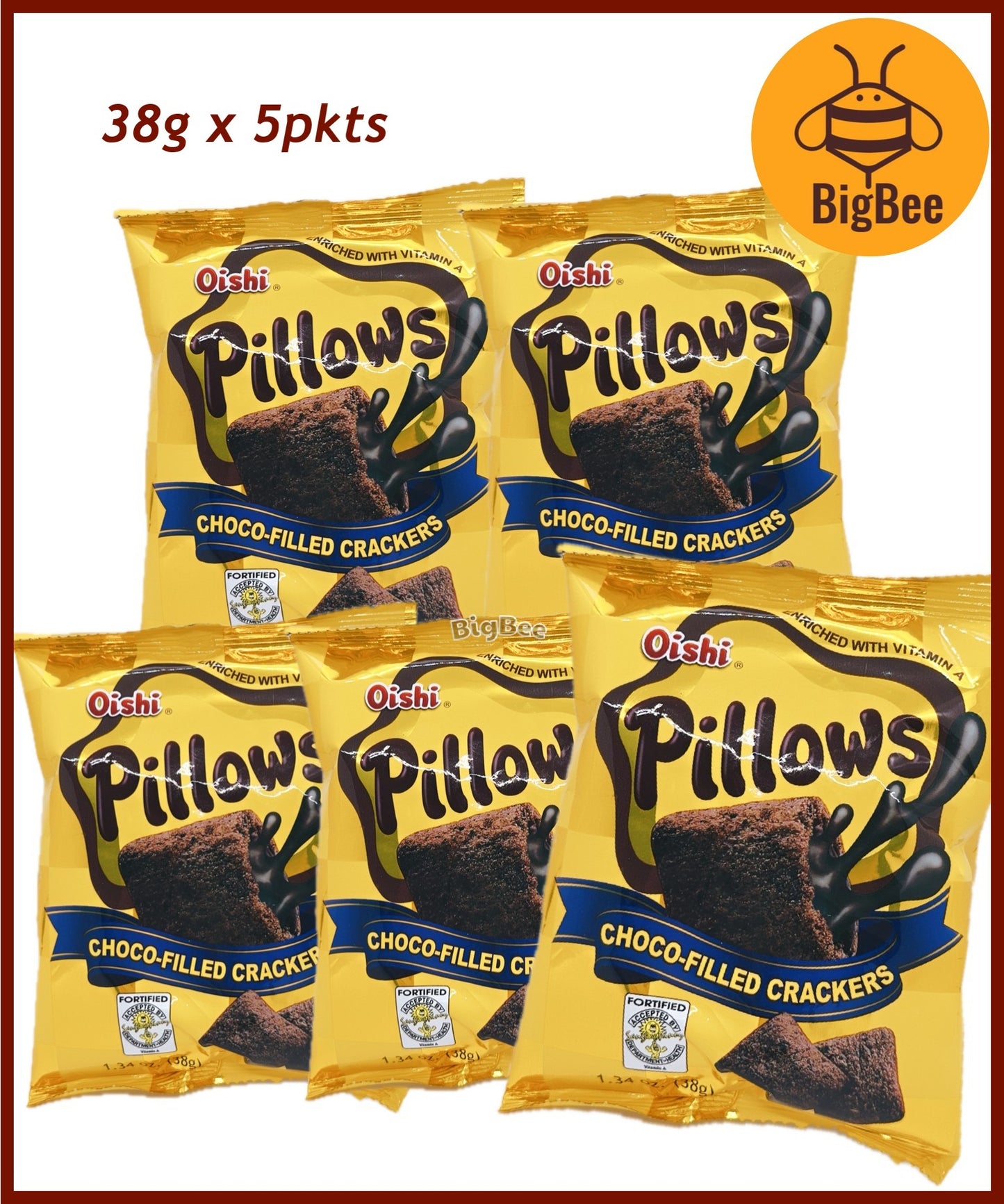 Oishi Pillows Chocolate Filled Crackers, Prawn Crackers, Panchos Nacho Cheese/Taco/BBQ, Oheya! Multi Grain, Potato Fries