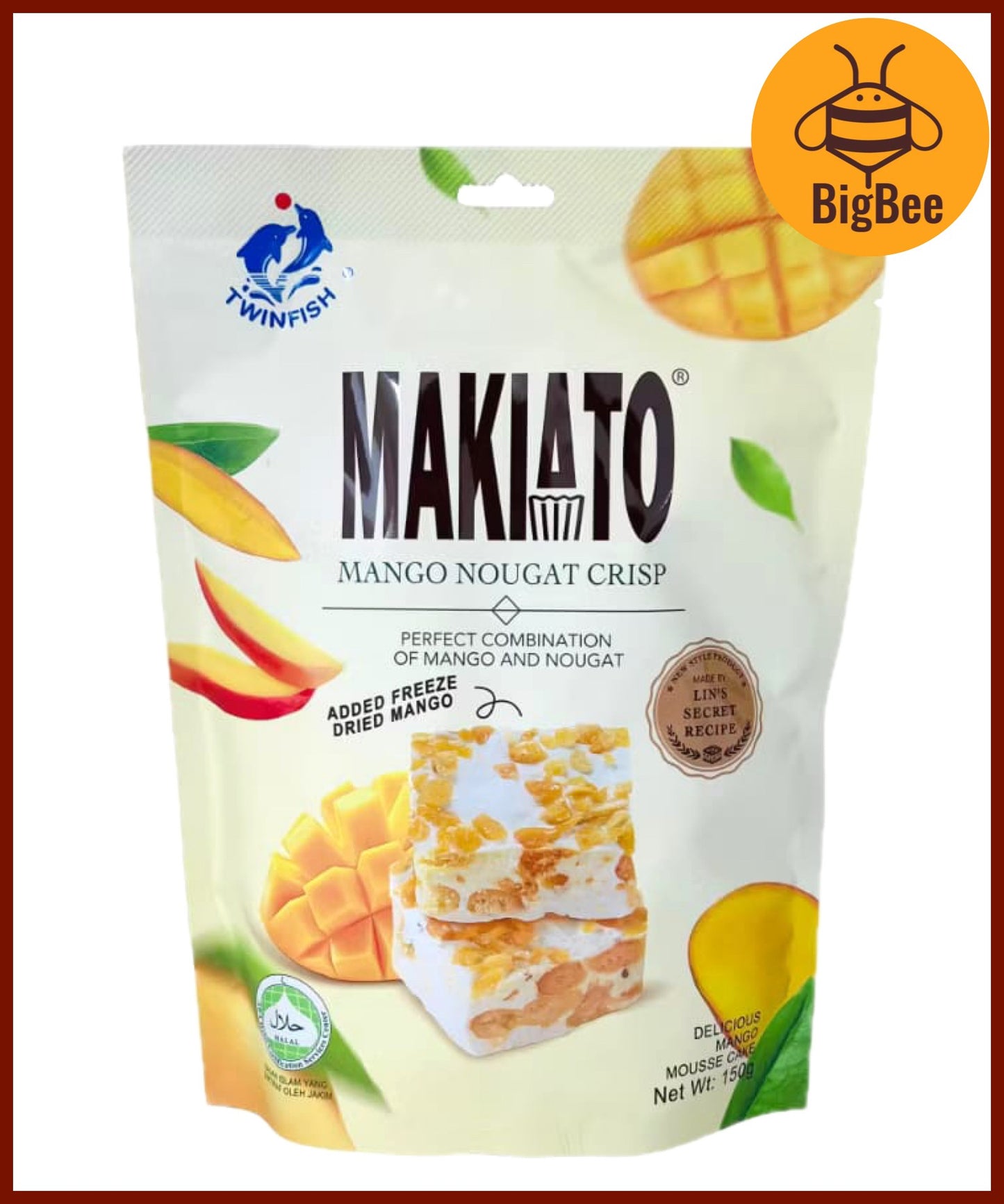 TwinFish - (Halal) 80g/pkt Hokkaido Milk Candy / 150g/pkt Makiato Nougat / 150g/pkt Crystal Boba Candy