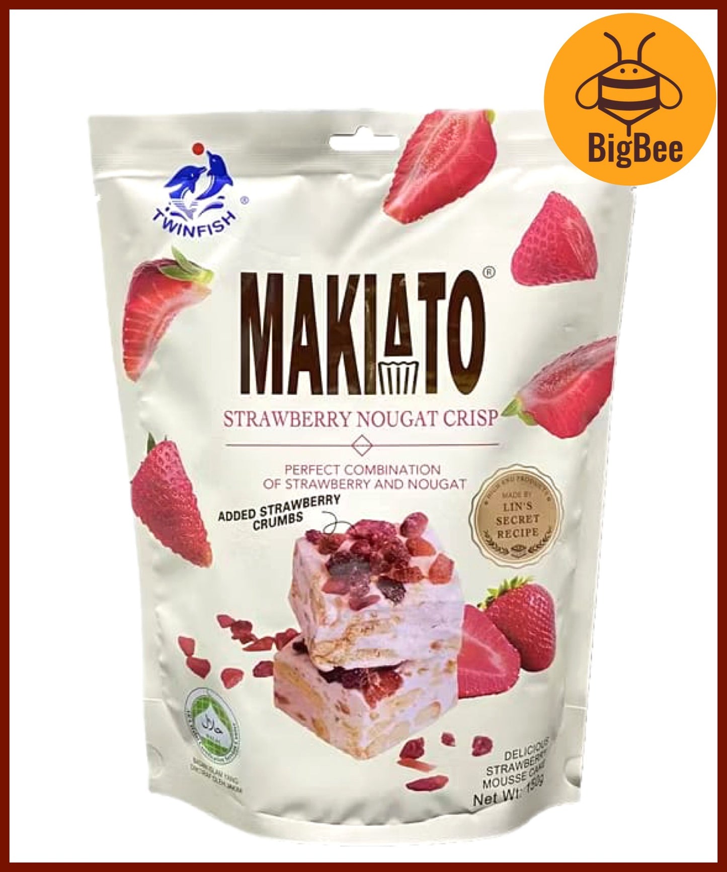 TwinFish - (Halal) 80g/pkt Hokkaido Milk Candy / 150g/pkt Makiato Nougat / 150g/pkt Crystal Boba Candy