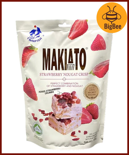 TwinFish - (Halal) 80g/pkt Hokkaido Milk Candy / 150g/pkt Makiato Nougat / 150g/pkt Crystal Boba Candy