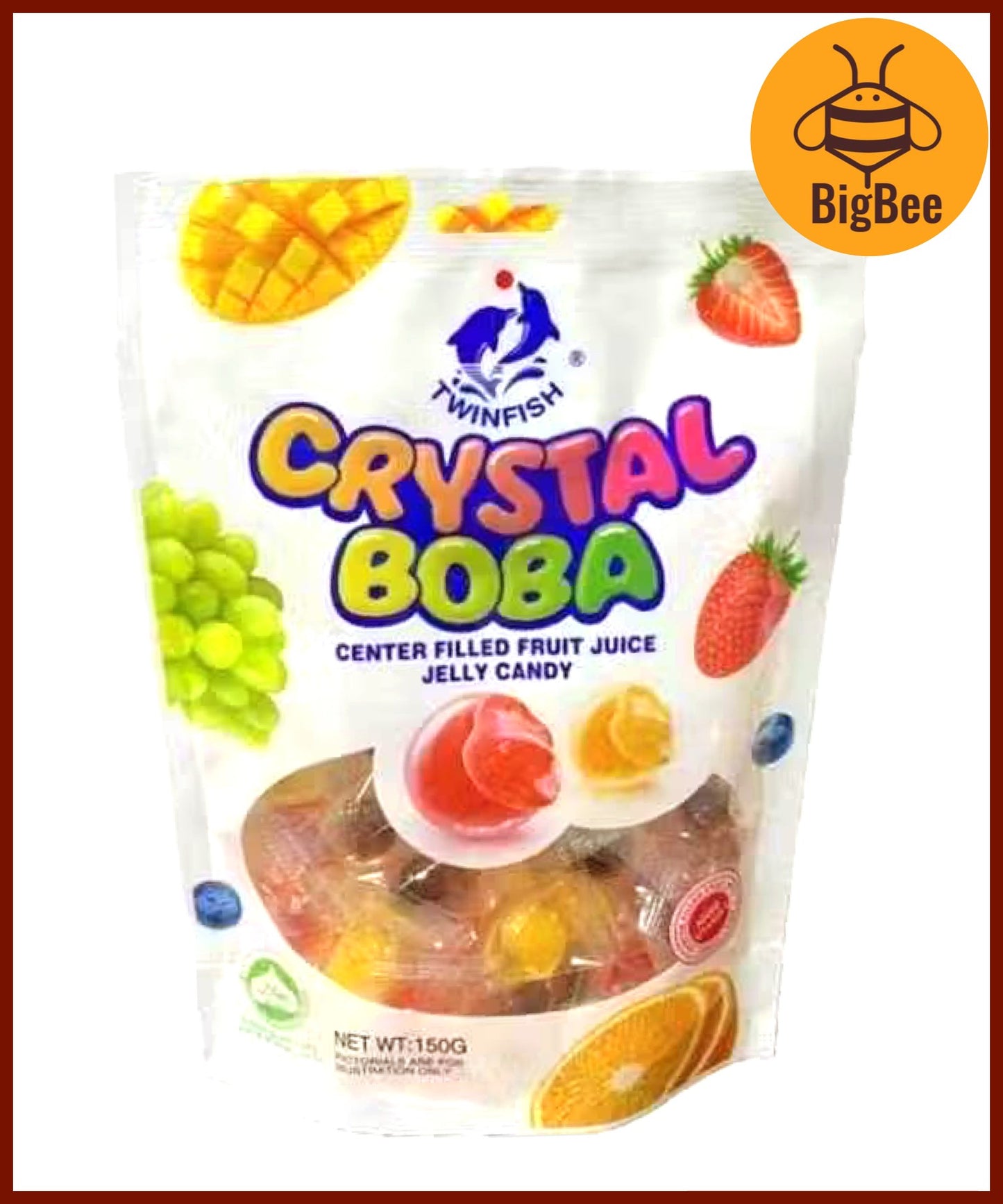 TwinFish - (Halal) 80g/pkt Hokkaido Milk Candy / 150g/pkt Makiato Nougat / 150g/pkt Crystal Boba Candy