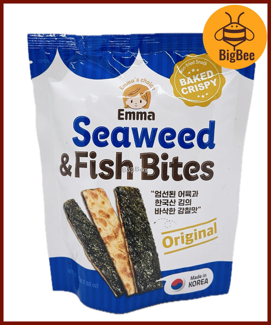 Emma's Choice Seaweed & Fish Bites - 25g/pack Original (Made in Korea) Baked Crispy Non-Fried Snack