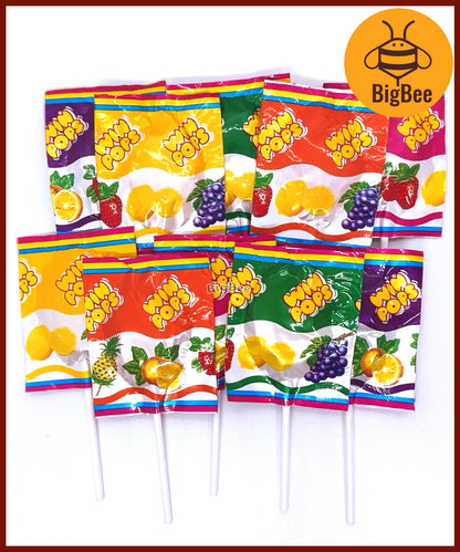 Win Pops Lollipop - 7g~ x 10pcs Assorted Flavours Strawberry Orange Pineapple Lemon Blackcurrant 晶晶棒 棒棒糖