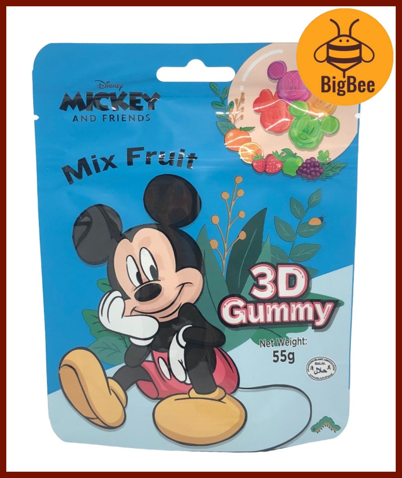 3D Gummy - 55g/pkt Mickey Mouse & Friends / Jurassic World / Minions 3D Gummy Mix Fruit Flavour