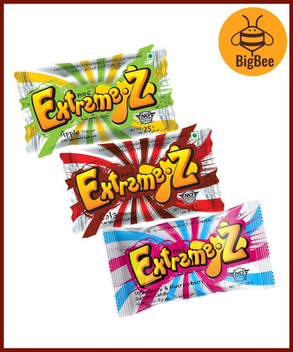 Frit-C Extreme Z Gummy Strips 40g / Sour Punk Stick 50g-Blueberry/Blueraspberry/Cola/Strawberry/Apple NO GELATINE HALAL