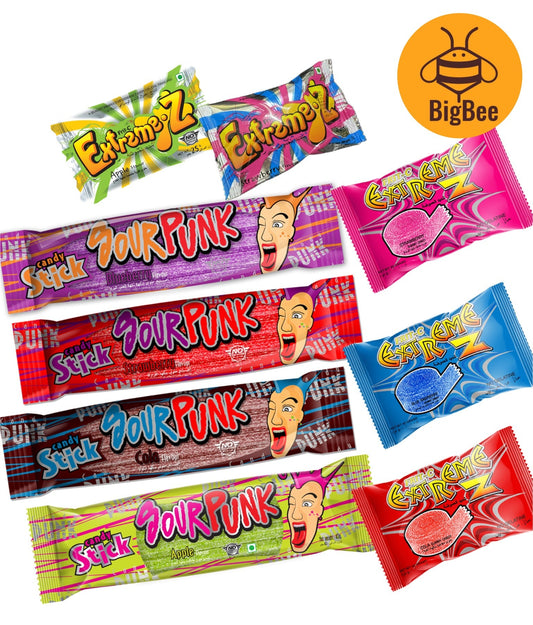 Frit-C Extreme Z Gummy Strips 40g / Sour Punk Stick 50g-Blueberry/Blueraspberry/Cola/Strawberry/Apple NO GELATINE HALAL
