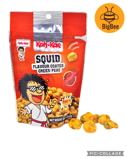 Koh-Kae-65g/pkt Peanuts Chicken/ BBQ /Peanuts Mala/Peanuts Sriracha Chilli Coated Thai Spicy Mixed Nuts Squid Green Peas