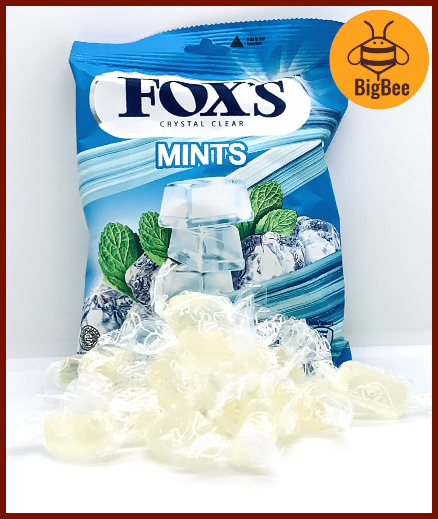 Fox's Crystal Clear Candy - 90g - 125g/pkt (Halal) Mints / Fruits / Berries / Fruity Mints / Spring Tea / Mint Blossom