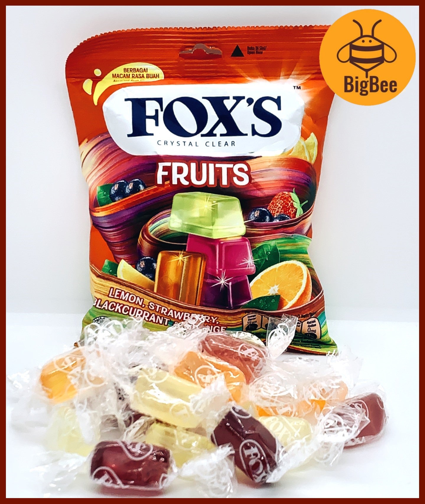Fox's Crystal Clear Candy - 90g - 125g/pkt (Halal) Mints / Fruits / Berries / Fruity Mints / Spring Tea / Mint Blossom
