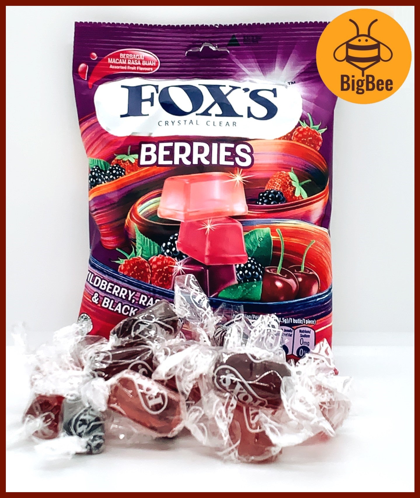 Fox's Crystal Clear Candy - 90g - 125g/pkt (Halal) Mints / Fruits / Berries / Fruity Mints / Spring Tea / Mint Blossom