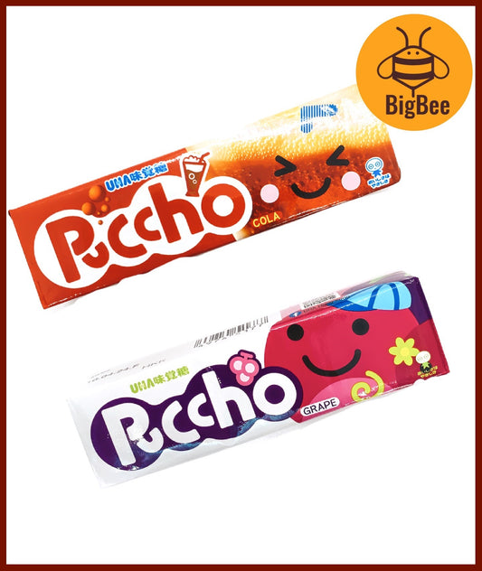 Puccho Chewy Candy - 50g Puccho Cola / Grape Flavour 50g / Stick Chewy Candy Soft Candy