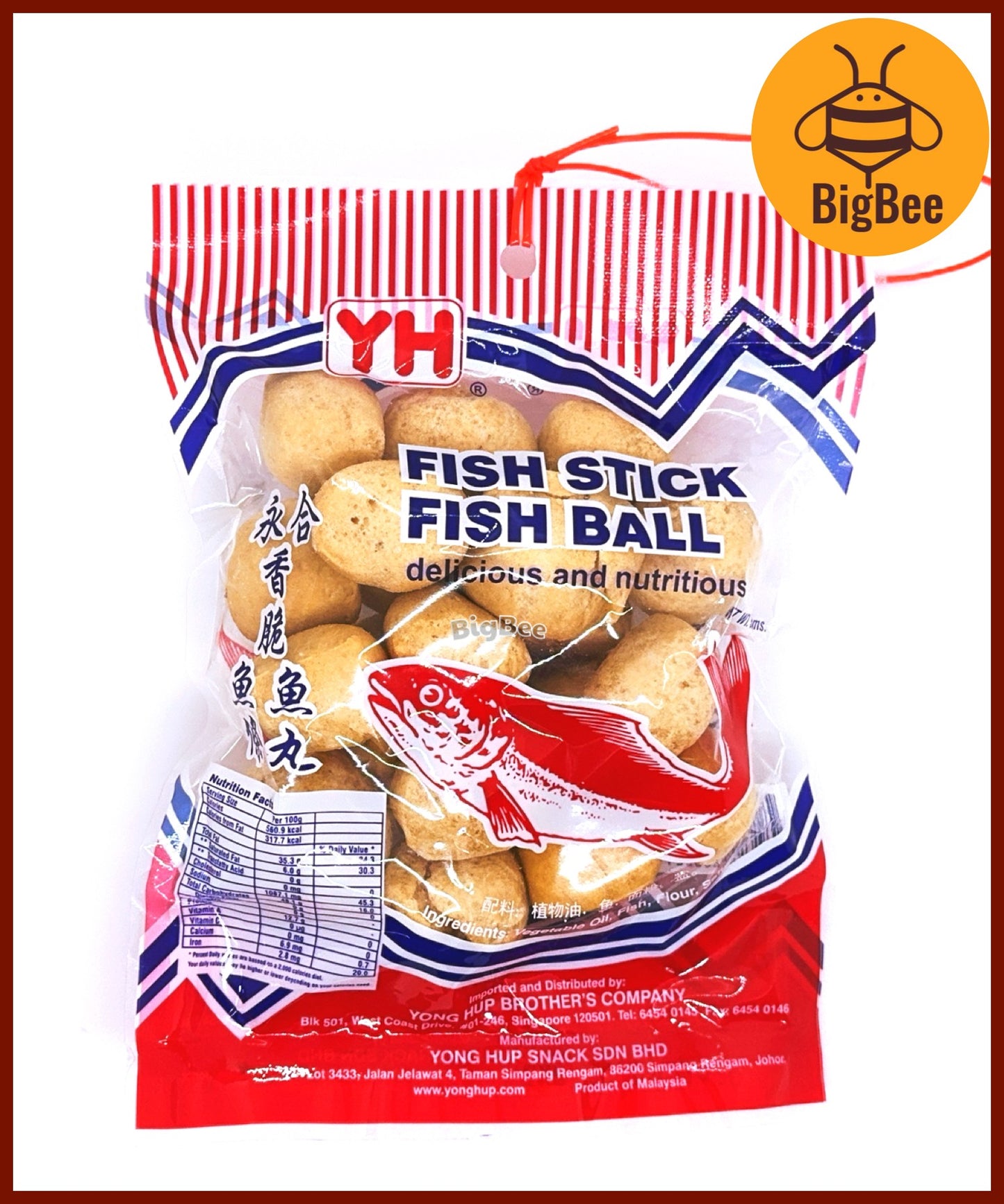 YH Fish Keropok Crackers - 50g/pack Fish Sticks / Fish Balls 永合香脆鱼条鱼丸