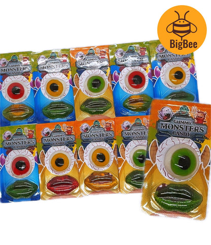 Sanwa Little Monster Candy - 9g x 10pcs / 30pcs Eye Ball Gummy Candy (Halal) Viral Candy Mata Little Monster Gummy Candy