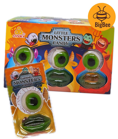 Sanwa Little Monster Candy - 9g x 10pcs / 30pcs Eye Ball Gummy Candy (Halal) Viral Candy Mata Little Monster Gummy Candy
