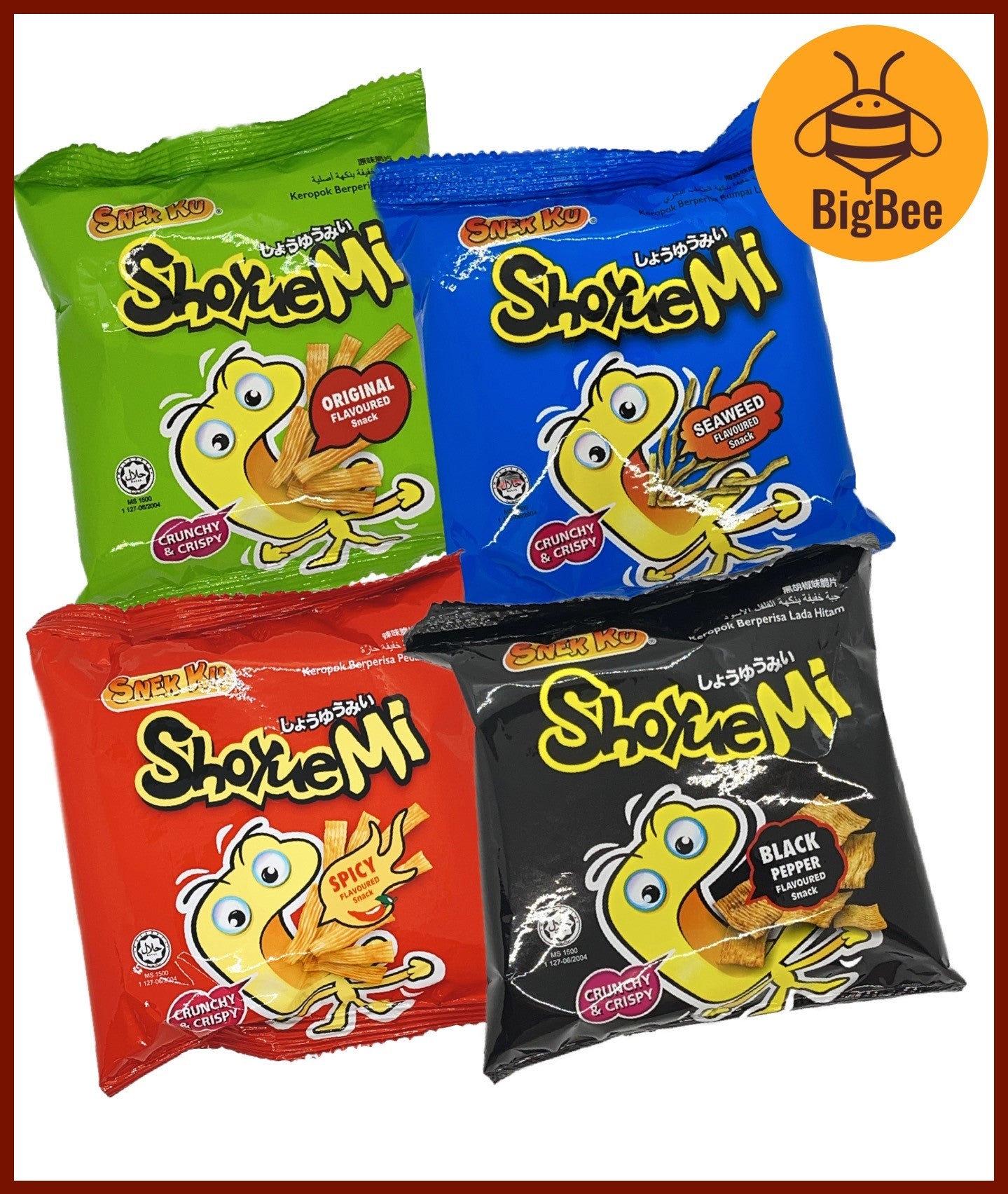 Snek Ku Shoyuemi -14g x 10pkts Original / Seaweed / Spicy / Black Pepper