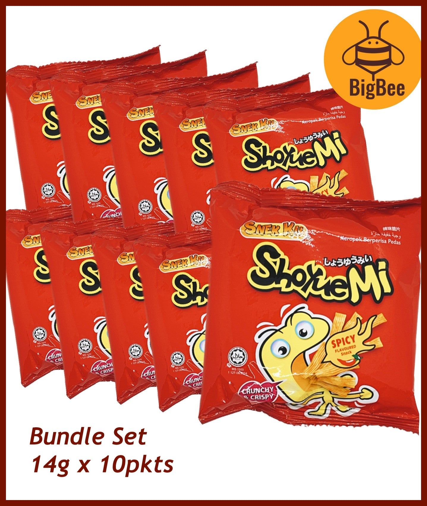 Snek Ku Shoyuemi -14g x 10pkts Original / Seaweed / Spicy / Black Pepper