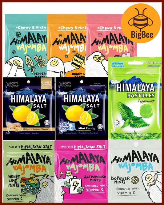 Himalaya Salt Sports Candy - 15g-25g/pkt Lemon/Ginger Lemon/Honey Lime/Peppermint/Honey Lemon/Berry Sakura/Altice Fresh