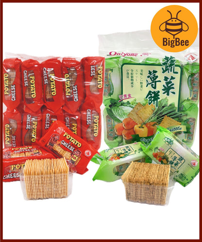 Leo Brand - 36gx10 (360g/pkt) Potato & Cheese Biscuits / Leo Brand Vegetable Brittle (Halal) OnlyOne Vegetable Brittle