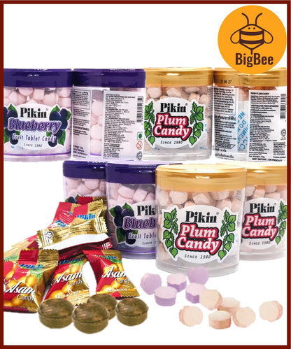 Pikin Candy-50g Pikin Plum Candy / Blueberry Candy / Assam Candy / Plum Tablet / Blueberry Tablet / Asam Tamarind Candy