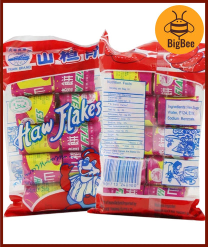 Train Brand Haw Flakes - 80g / pkt Mini Rolls Haw Flakes (10g x 8pcs) 火车牌 山楂饼 火车牌 山楂片