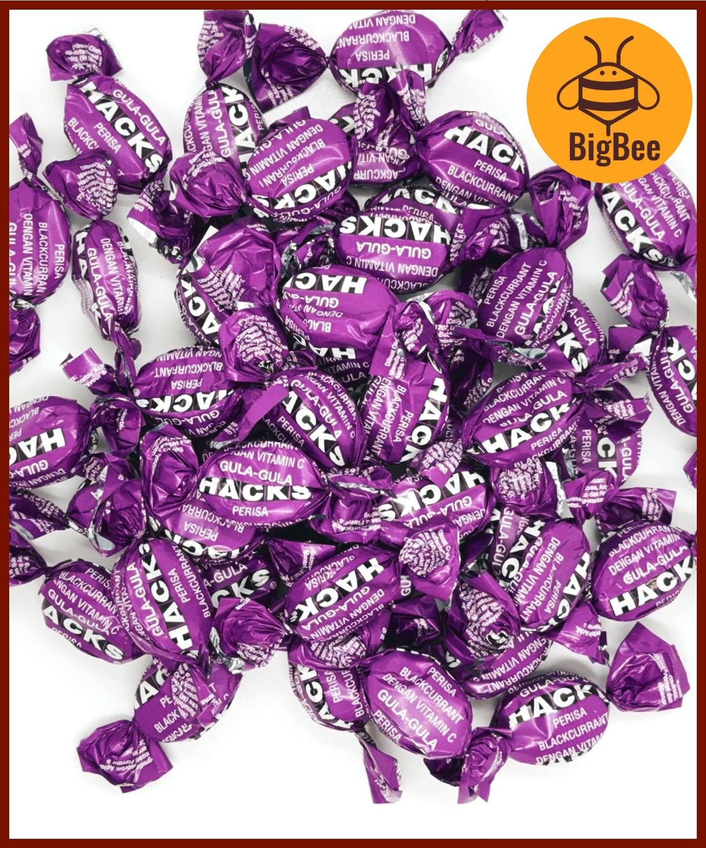 Hacks Candy - 200g / 500g Classic Regular / Honey Lemon / Blackcurrant / Mandarin Ginger / Clove Apple / Halia Limau
