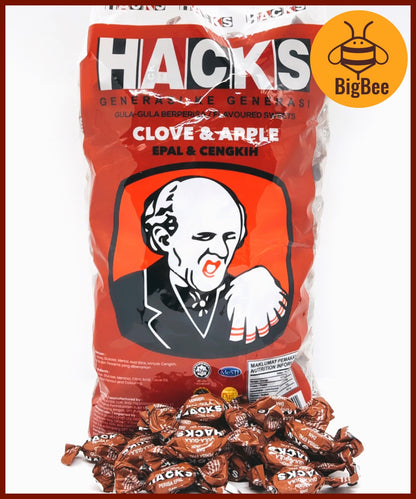 Hacks Candy - 1.8kg/pkt Classic Regular / Honey Lemon / Blackcurrant / Mandarin Ginger / Clove Apple / Halia Limau
