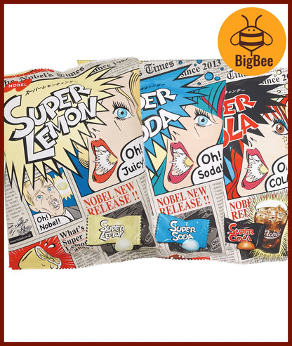 Nobel Candy - 88gram/pack - Super Cola / Super Lemon / Super Soda Nobel Super Sour Candy