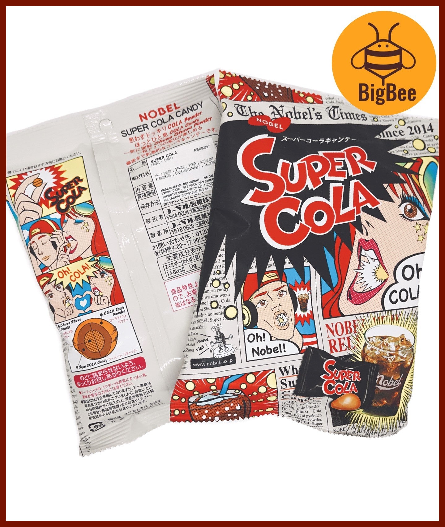 Nobel Candy - 88gram/pack - Super Cola / Super Lemon / Super Soda Nobel Super Sour Candy